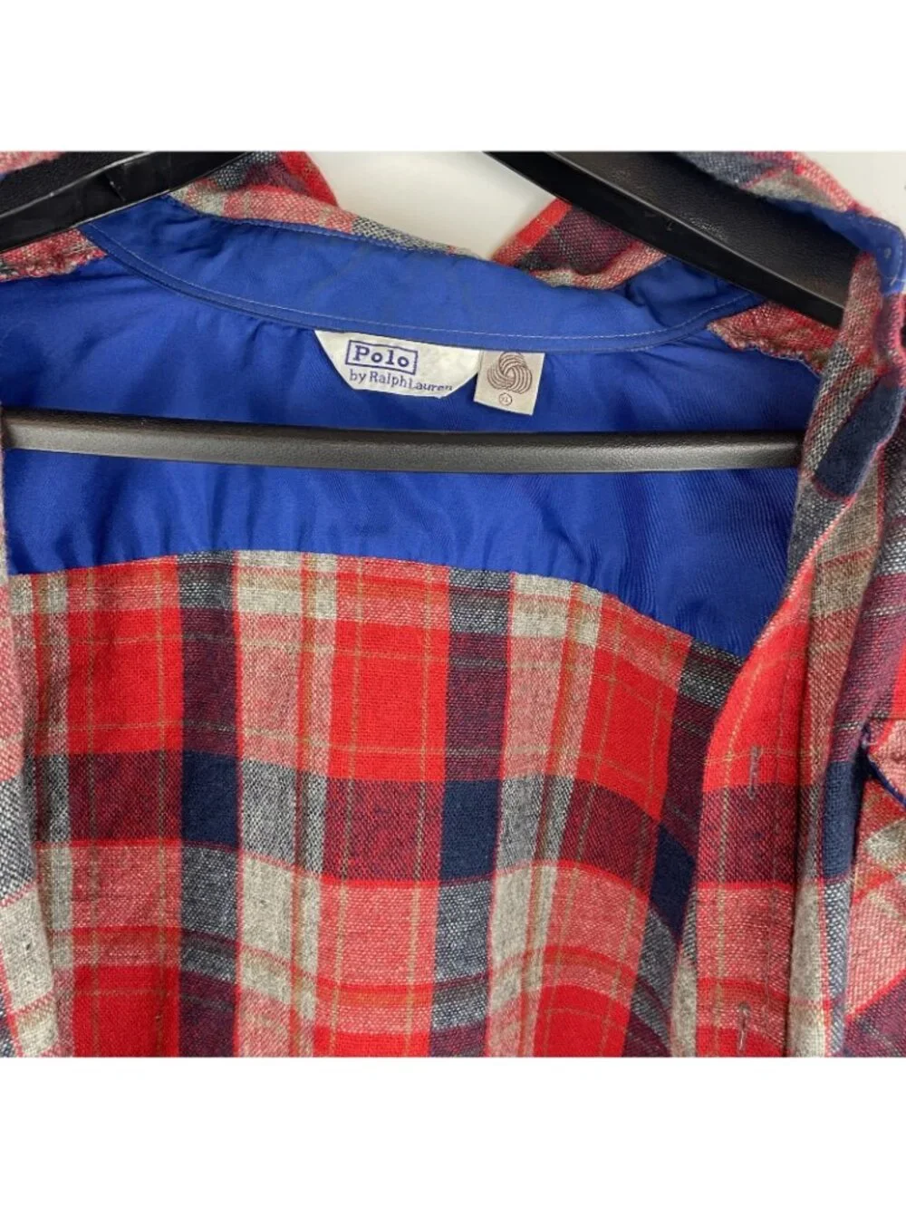 Vintage Polo Ralph Lauren Wool Flannel Shirt – Men’s XL Plaid Button-Down 90s - Picture 5 of 6